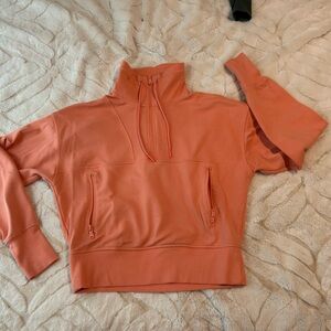 Coral and Forrest Green Half- Zip Pullovers